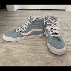 Blue high top, old school Vans